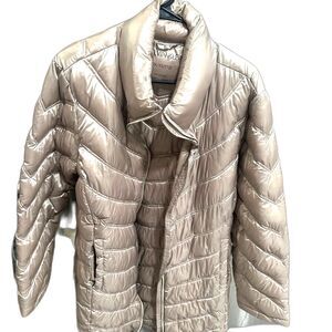 Calvin Klein Quilted Packable Down Taupe Puffer Jacket New